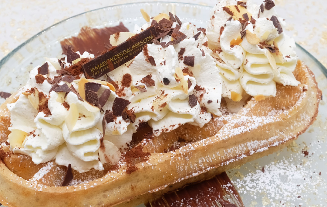 Gaufre Tiramisu au café, mascarpone et cacao