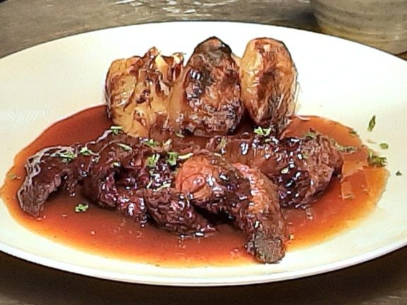 Mijoté de bœuf et pommes grenailles Au Stekerlapatte