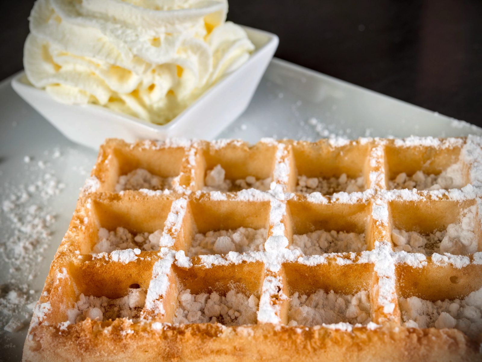 Gaufre de Bruxelles à la chantilly chez Big Mama