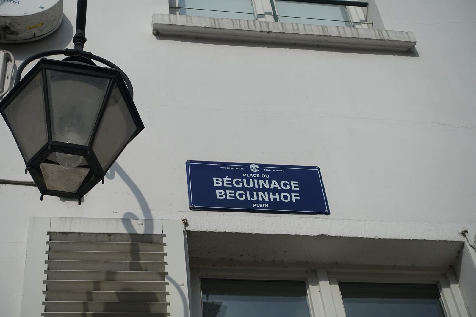 Plaque de rue Place du Béguinage à Bruxelles