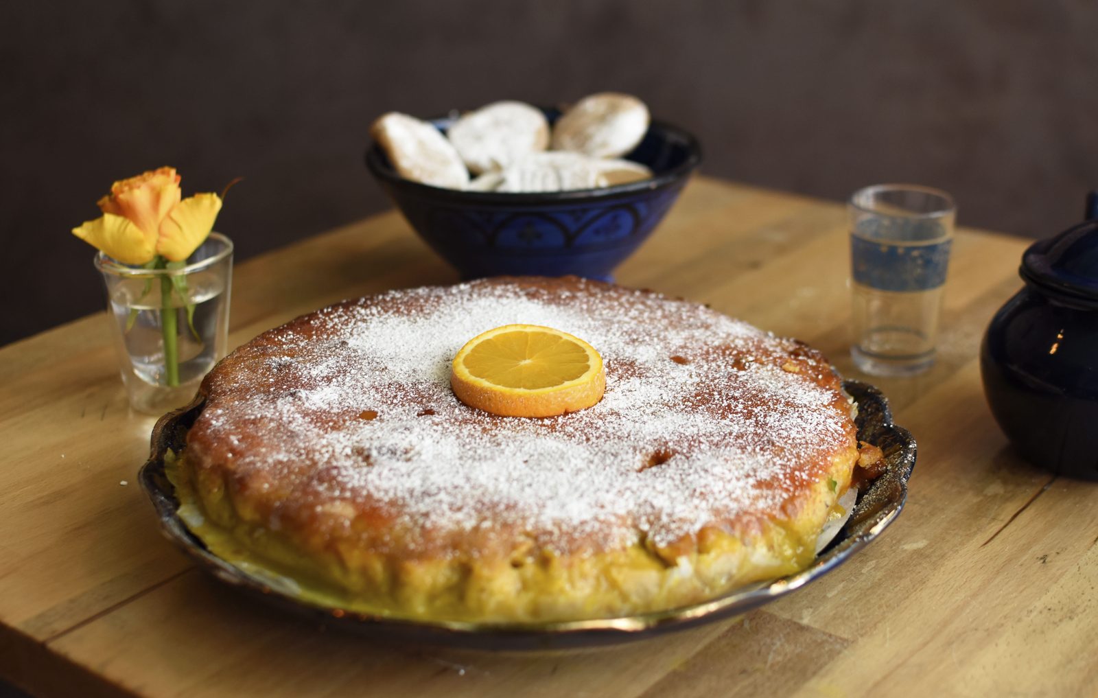 Pâtisserie orientale servie en dessert chez Horia