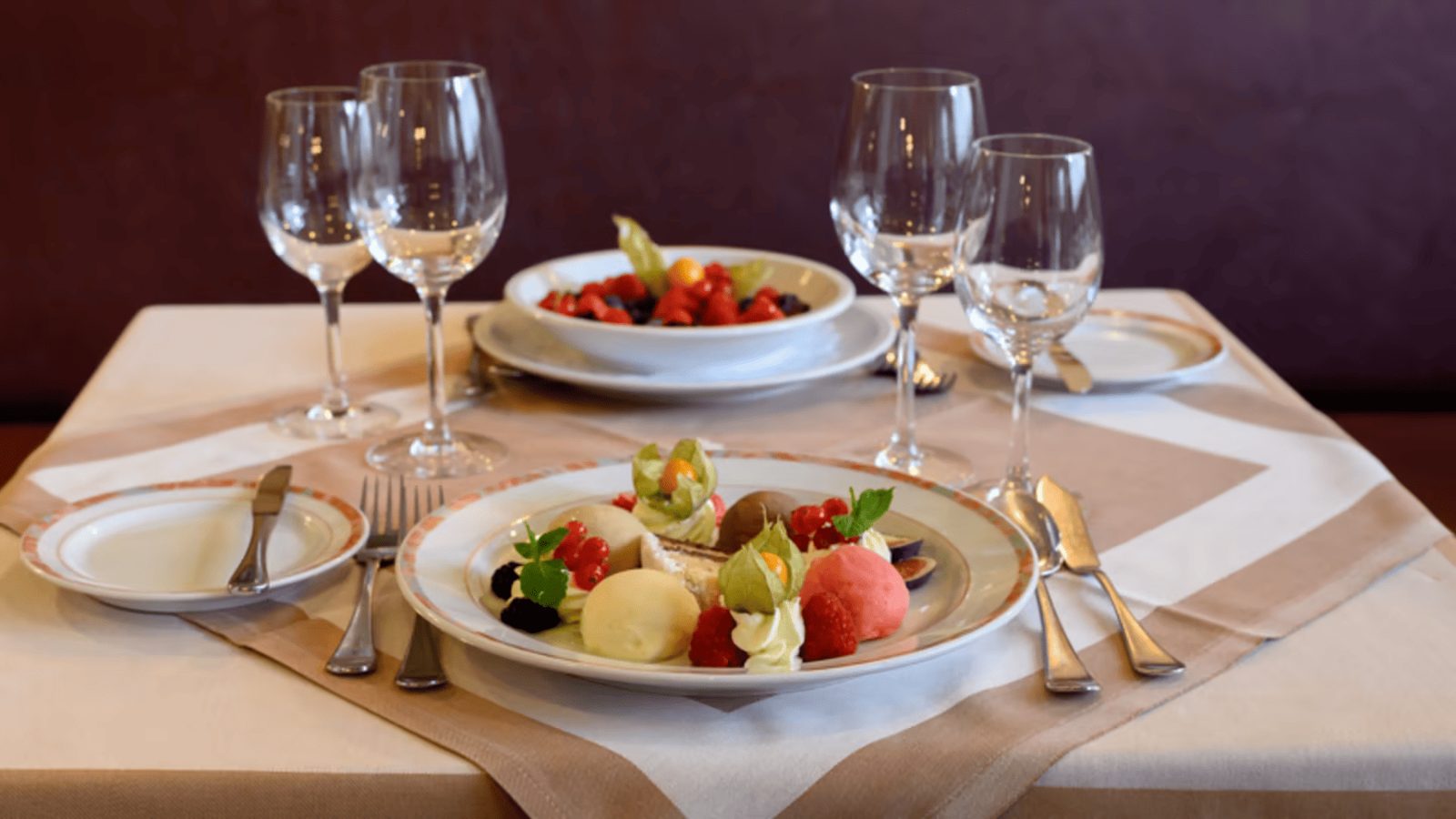 Dessert servi à La Belle Maraîchère