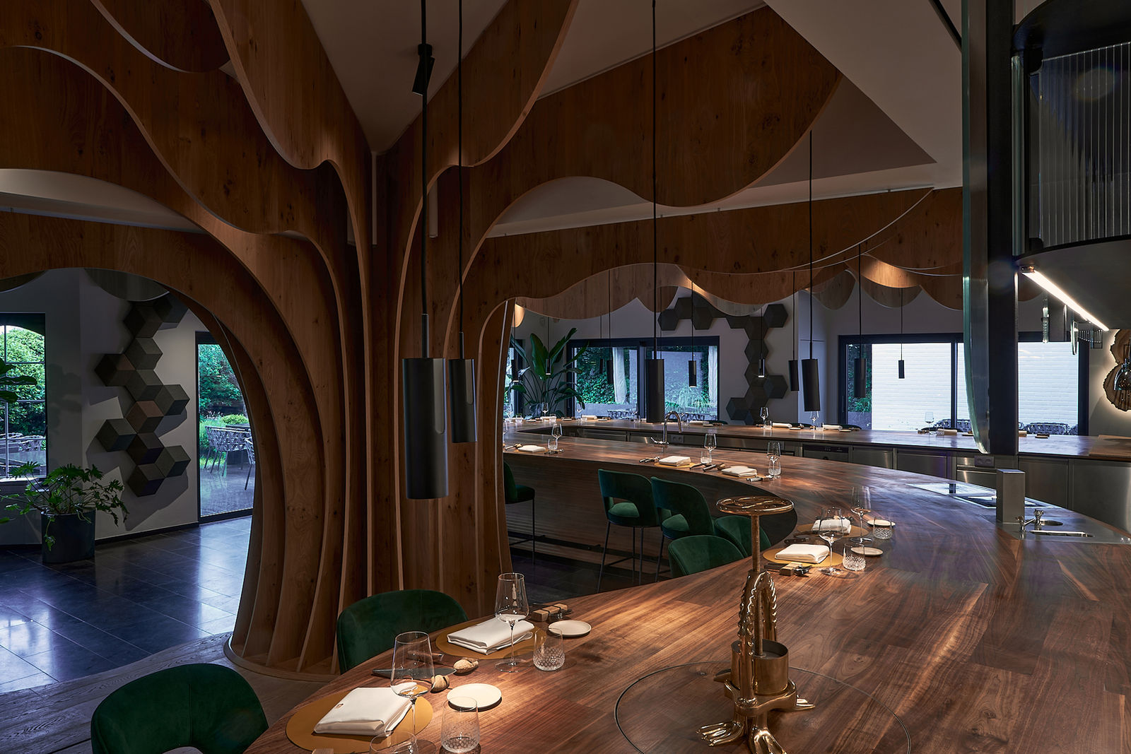 Salle de Menssa, restaurant étoilé de Christophe Hardiquest avenue de Tervueren