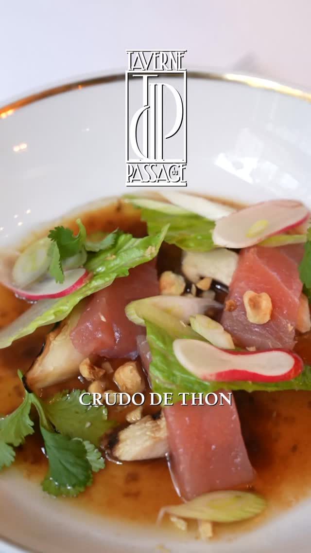 Crudo de thon Yellowfin en entrée à La Taverne du Passage