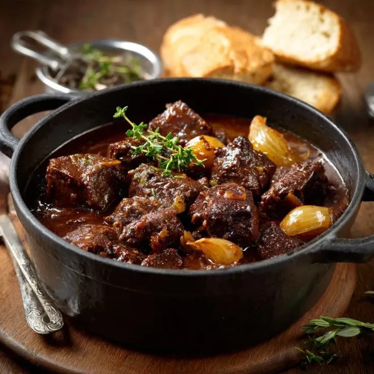 Carbonnade flamande à la bière brune servie au Beer's Garden