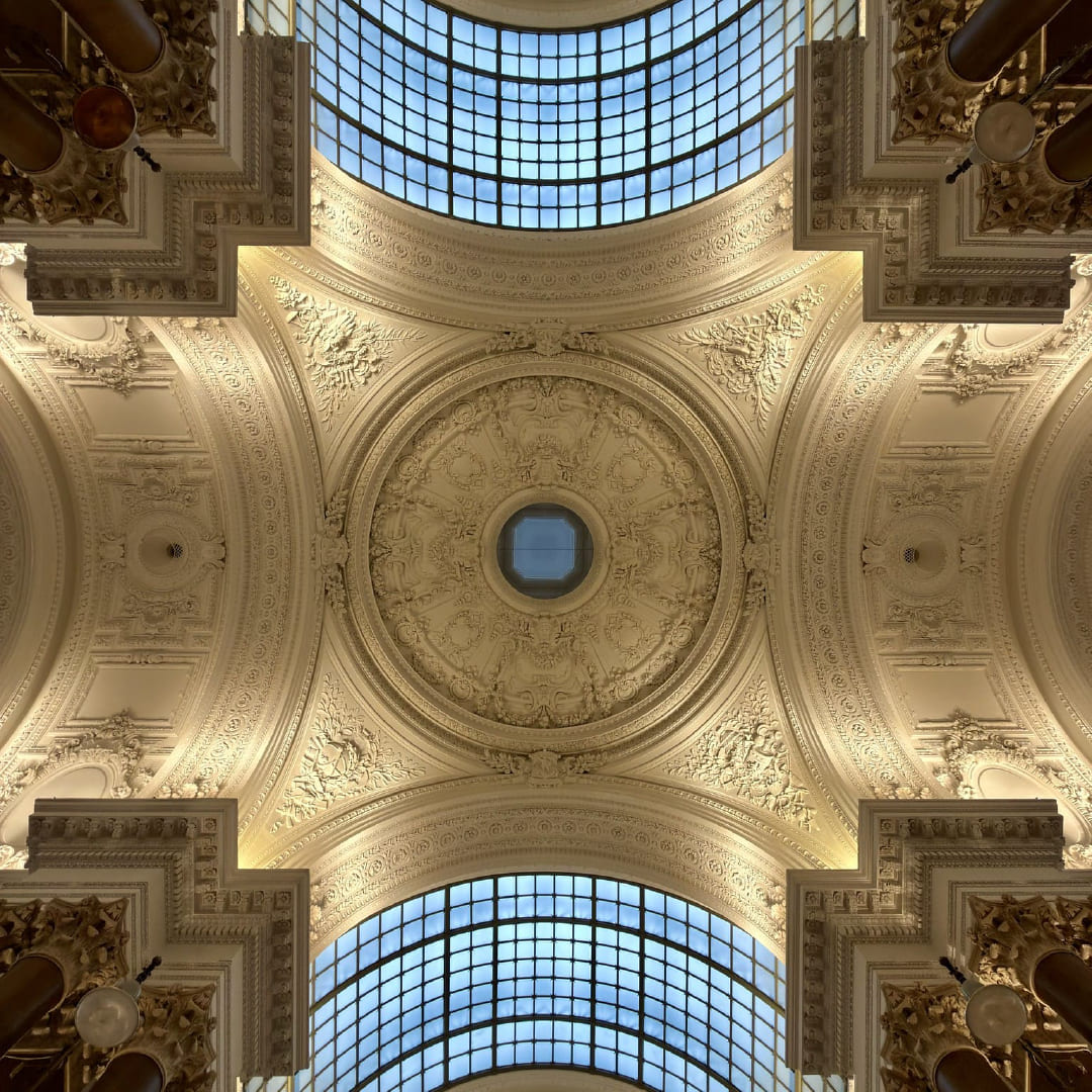 Coupole vitrée du bâtiment de la Bourse de Bruxelles