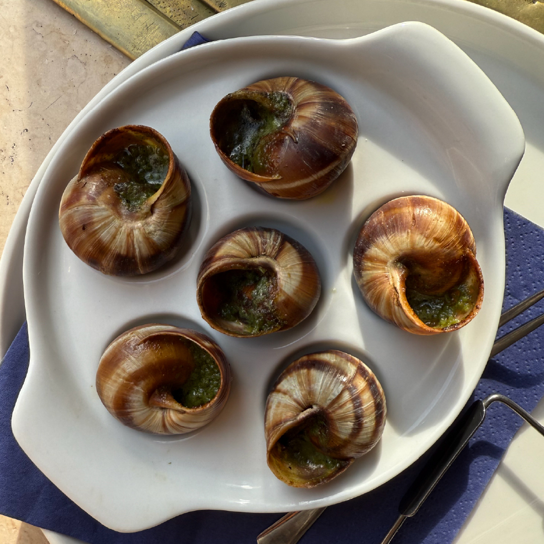 Escargots servis en salle à The Brasserie, Bourse de Bruxelles